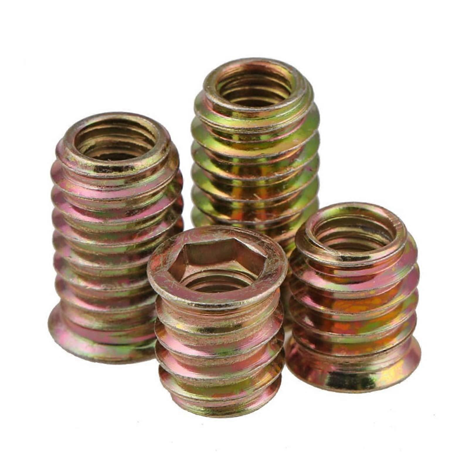 M4 M6 M8 M10 Threaded Wood Furniture Nuts Flanged Hex Drive Hexagon 30mm Size, 5 Pieces M10