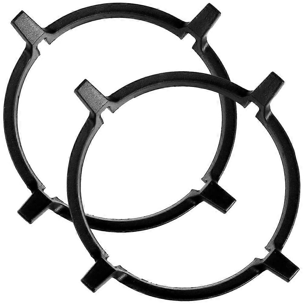 Round Gas Stove Support Bracket Set of 2 Non-Slip Pan Holder Durable Iron Kitchen Accessory Compatible with Gas Cooktops