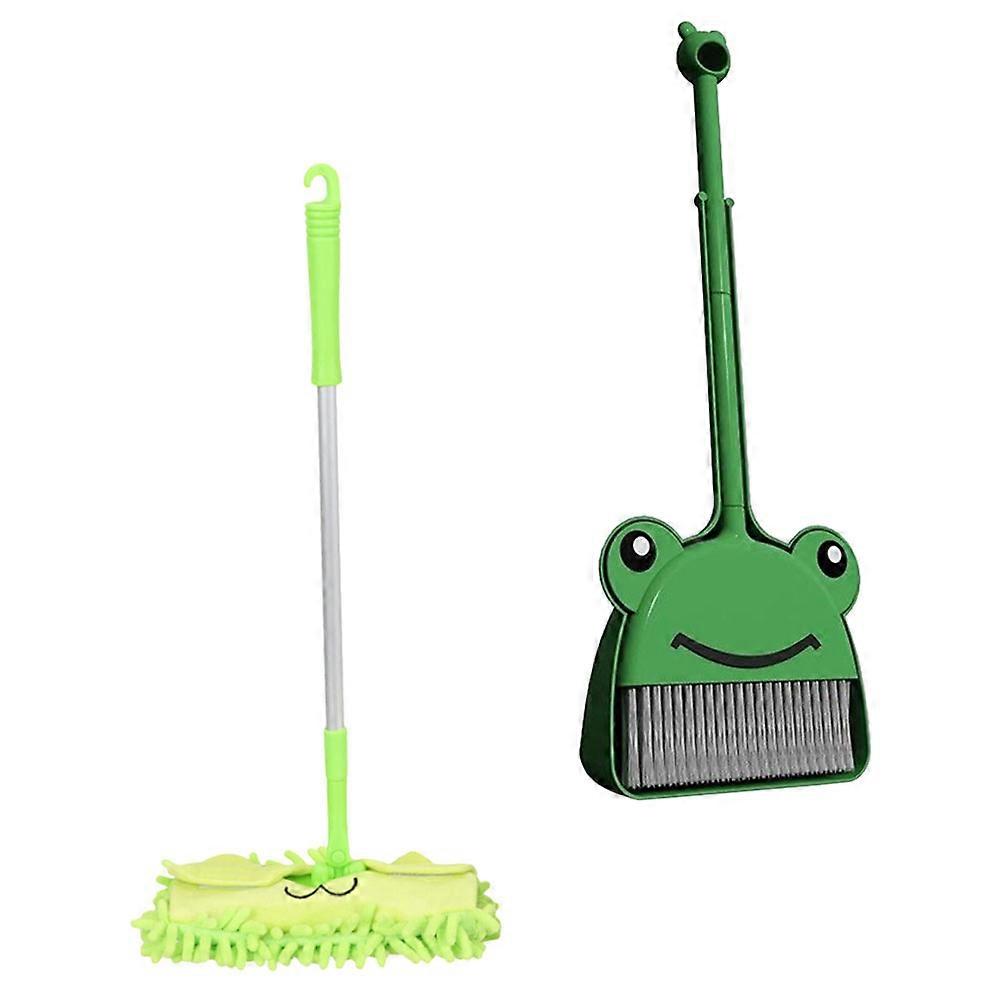 Lightweight Cleaning Kit for Home Use – Includes Broom, Dustpan & Mop in Bright Colors for Easy Storage and Pretend Play