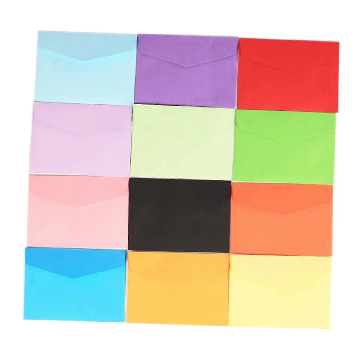 100 Pack Colourful Parchment Envelopes Assorted Mini Coin Envelopes Tiny Empty Envelopes in Various Colors