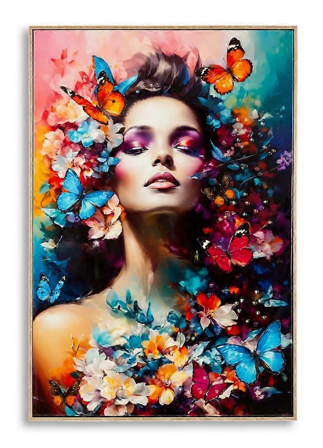 PAINTED ON CANVAS LACQUERED MARTY WITH FRAME -H- CM 62X4X92