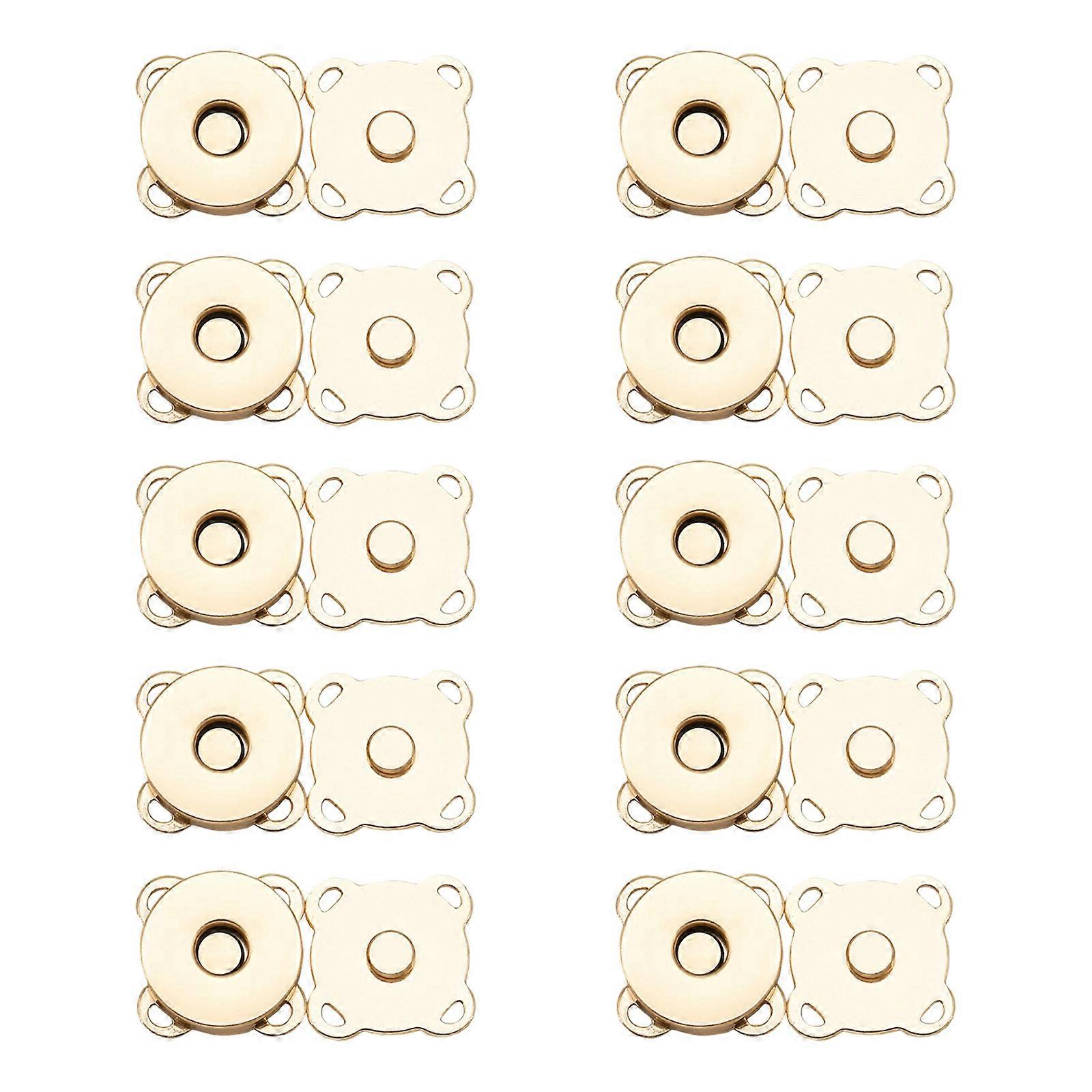 Invisible Plum Alloy Magnetic Buckles for Sewing Craft Waterproof Sturdy Fasteners  gold