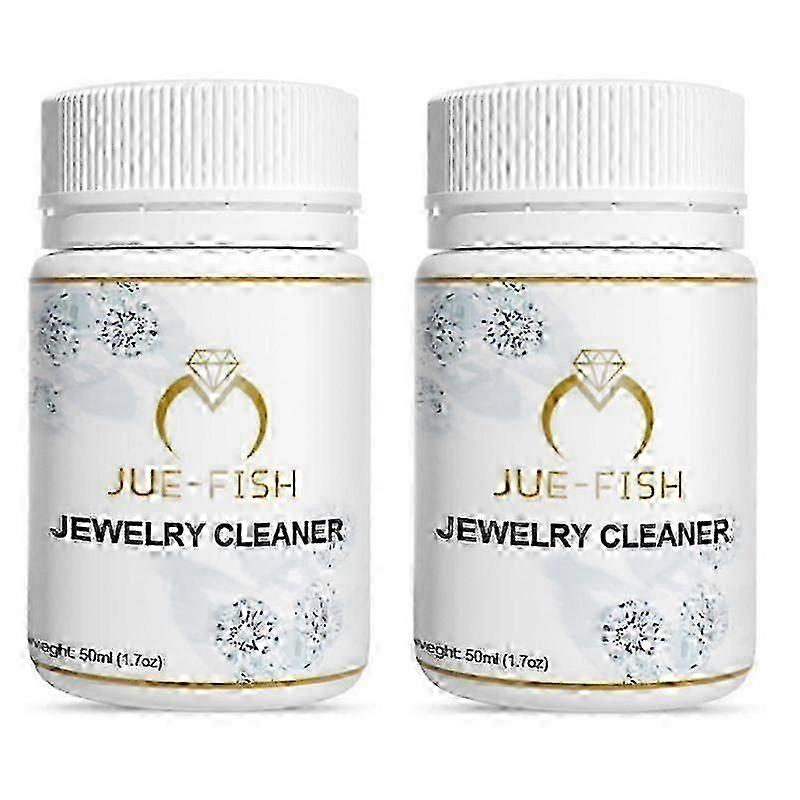 2Pcs Jewellery Cleaner Liquid Cleaning Solution Fluid Gold Silver Gem Platinum