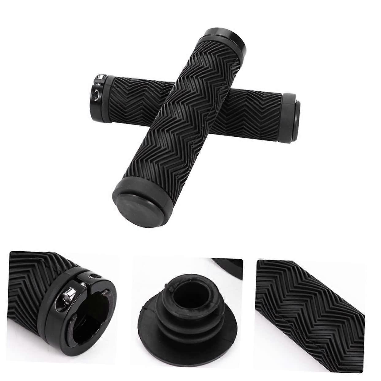 1 Pair NonSlip Bike Grips with Lock, Ergonomic for MTB, Road, EBike