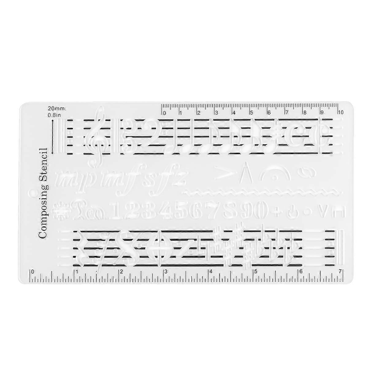 Songwriting Template Notation Manuscript Tool With Stencil And Staff Lines Ruler Composer Numeral Symbols For Musicians