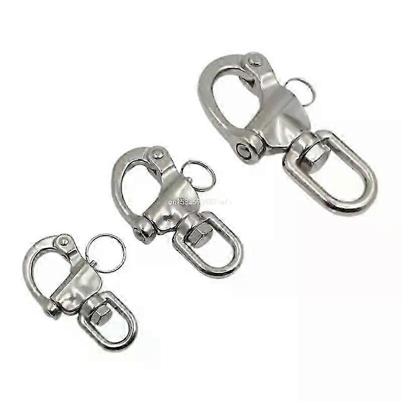 Quick Release Spring Shackle Stainless Steel Circle Spring Hook 1 Pack