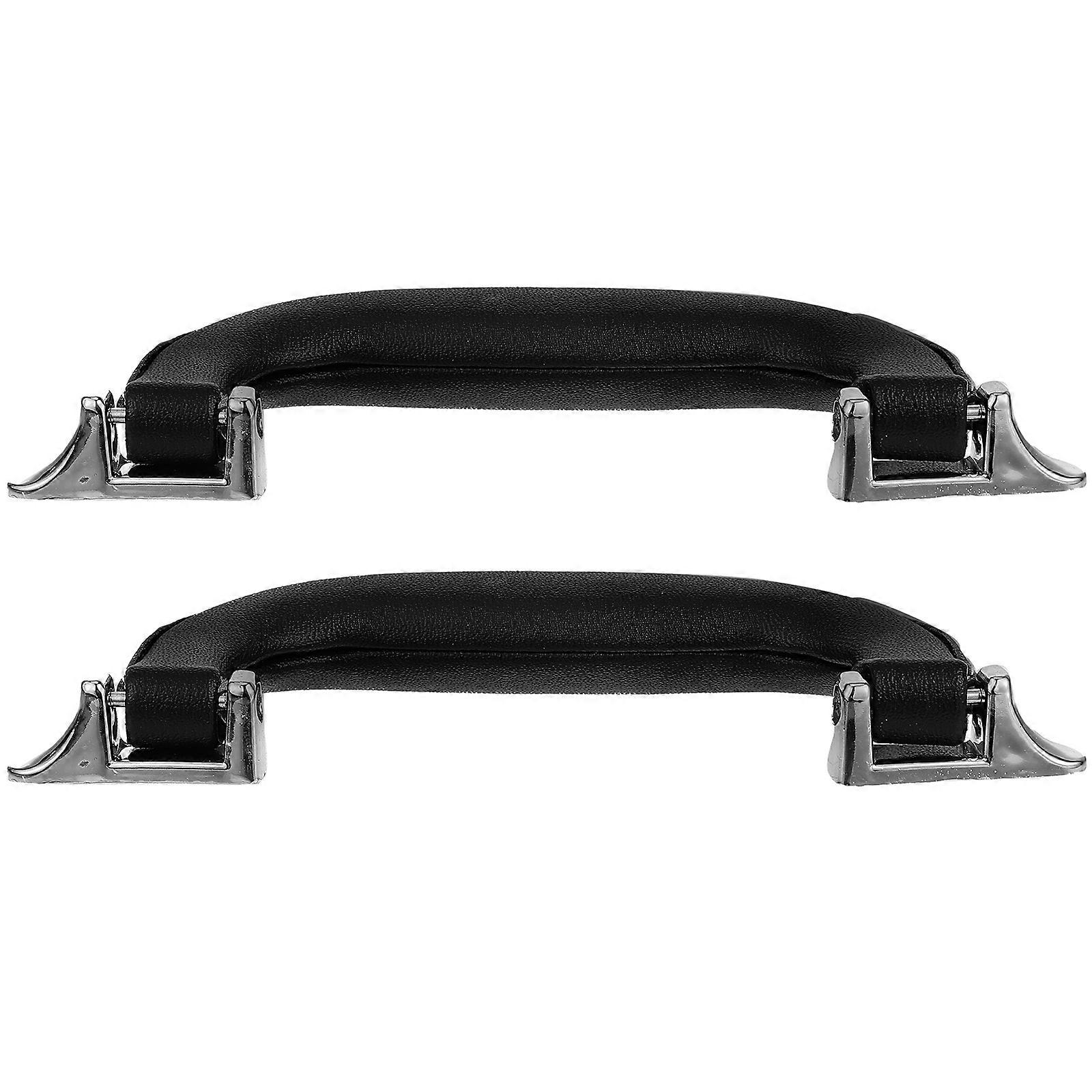 Luggage Handle Grip For Suitcase Travel Leather Rectangular 2Pcs