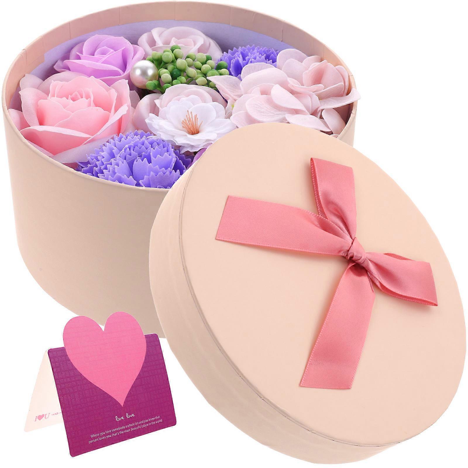 Delicate Soap Bouquets Gift Box Purple Scented Decoration Mother's Day 1Pack