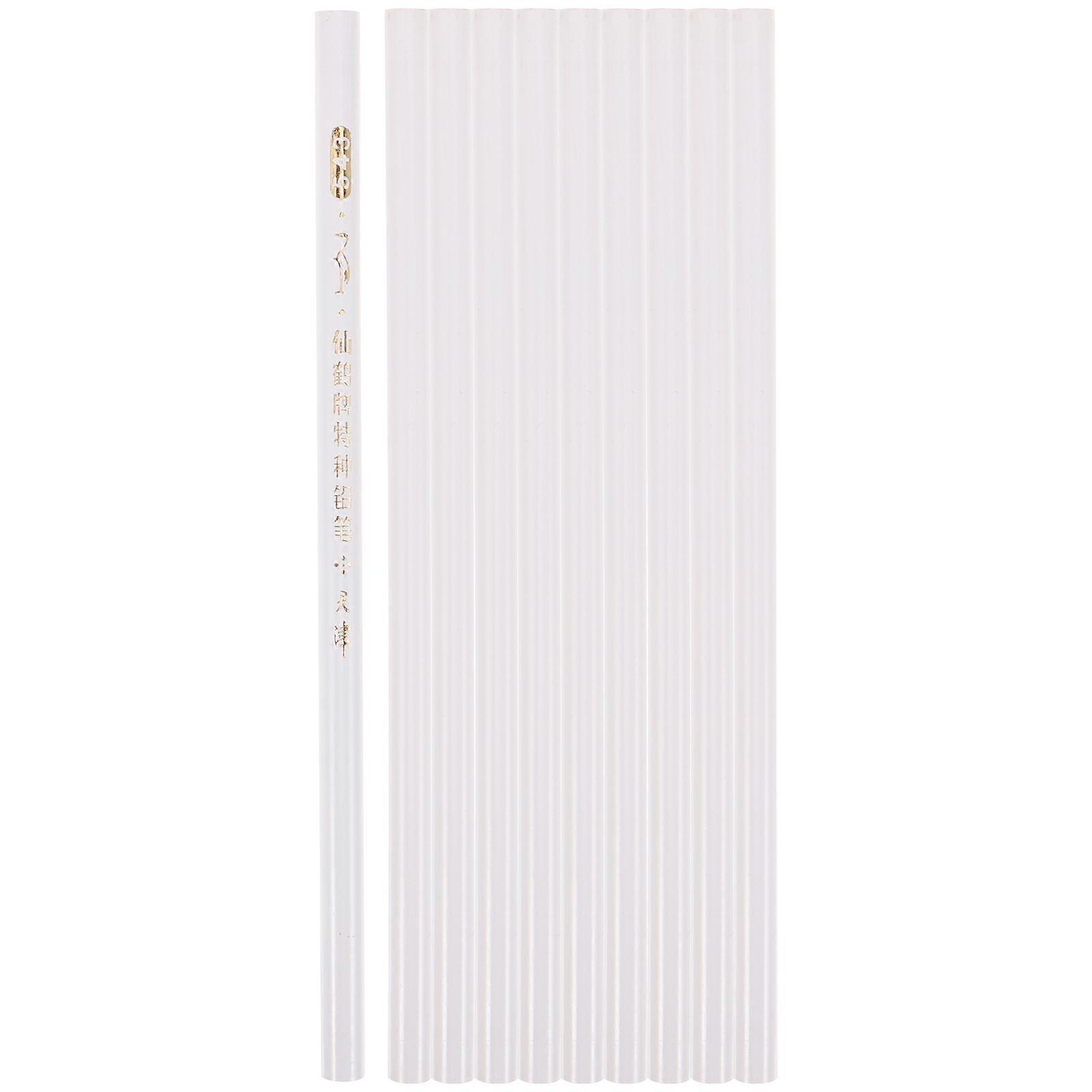 Textile Pencil Fabric Marker Pencil Diy Enthusiasts White 17.50X0.70X0.70cm Tailoring 10Pcs