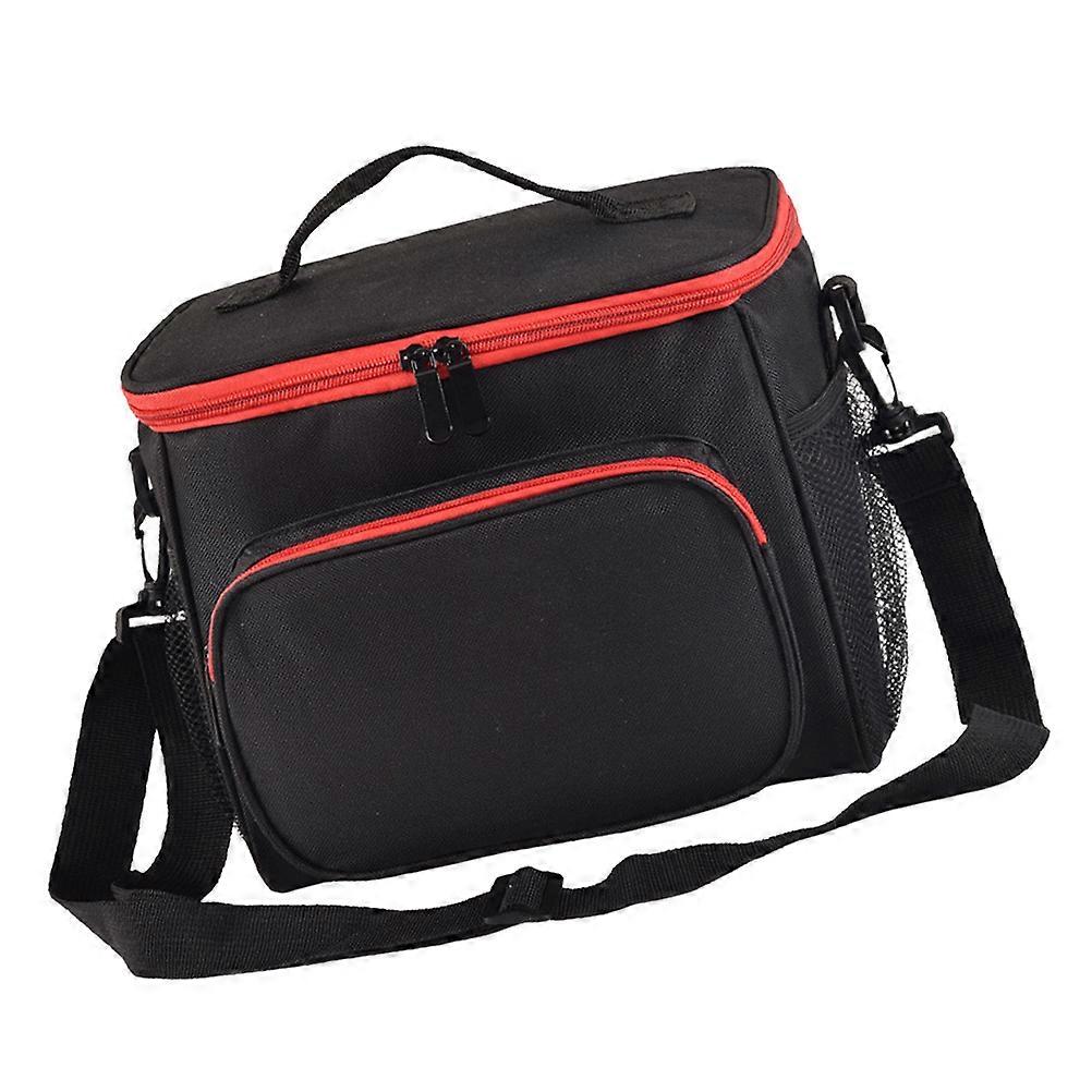 Thermal Lunch Box Insulated Cooler Picnic Food Container Simple and Cool Style Black 1Set
