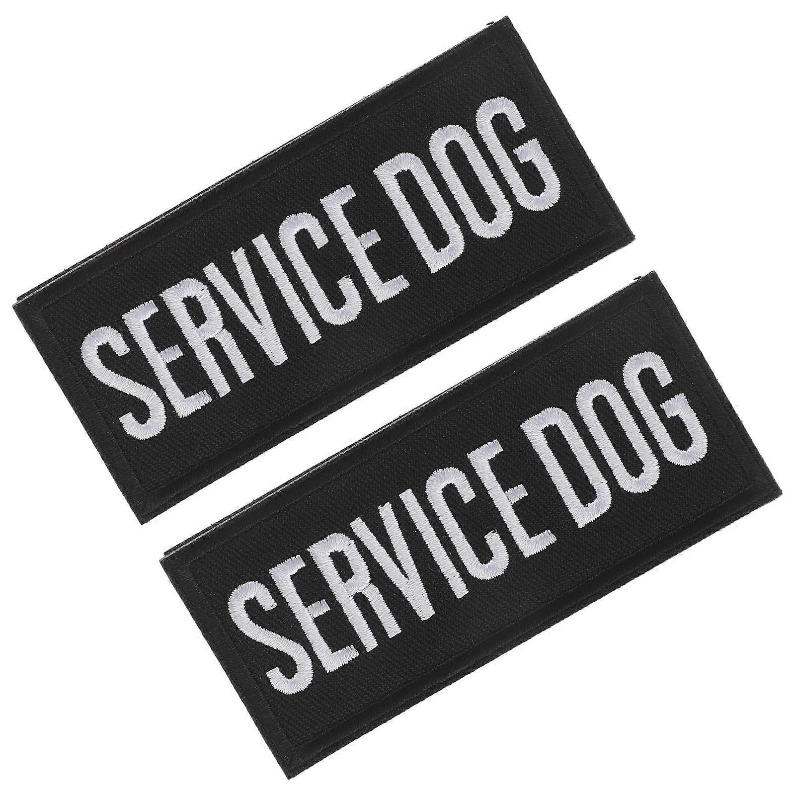 Service Dog Vest 2pcs Set with Embroidered Patches, Soft Durable Polyester, Multi Functional Harness for Training, Walking and Outdoor Activities for