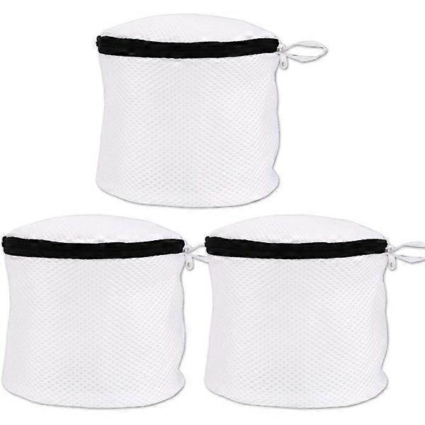 Washing Machine Net, 3 Cylindrical Laundry Bags with Zipper, Suitable for Machine Washing, Reusable