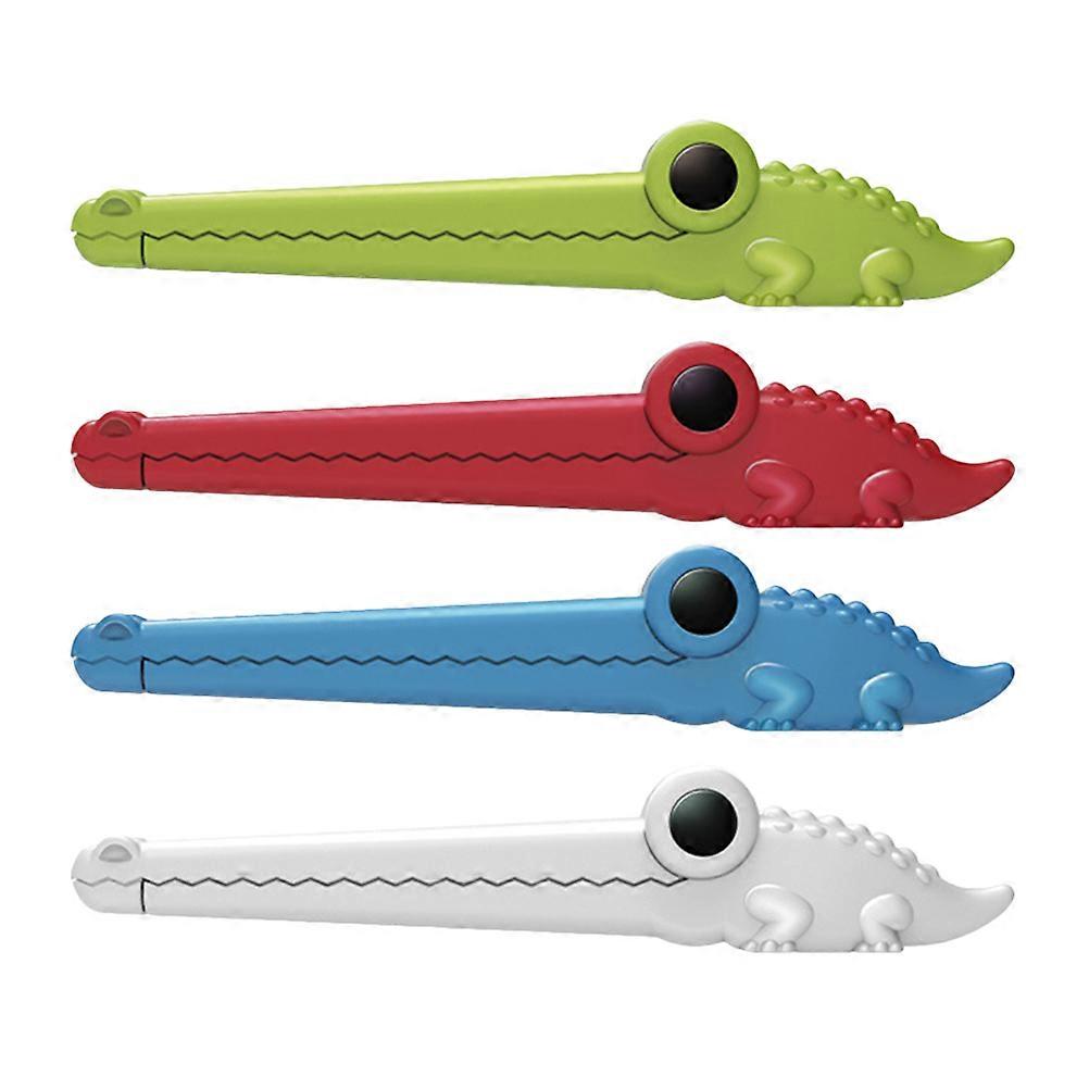 Food Storage Clips 4 Pcs Assorted Color Sealing Clamps Kitchen Organization Home Use Plastic