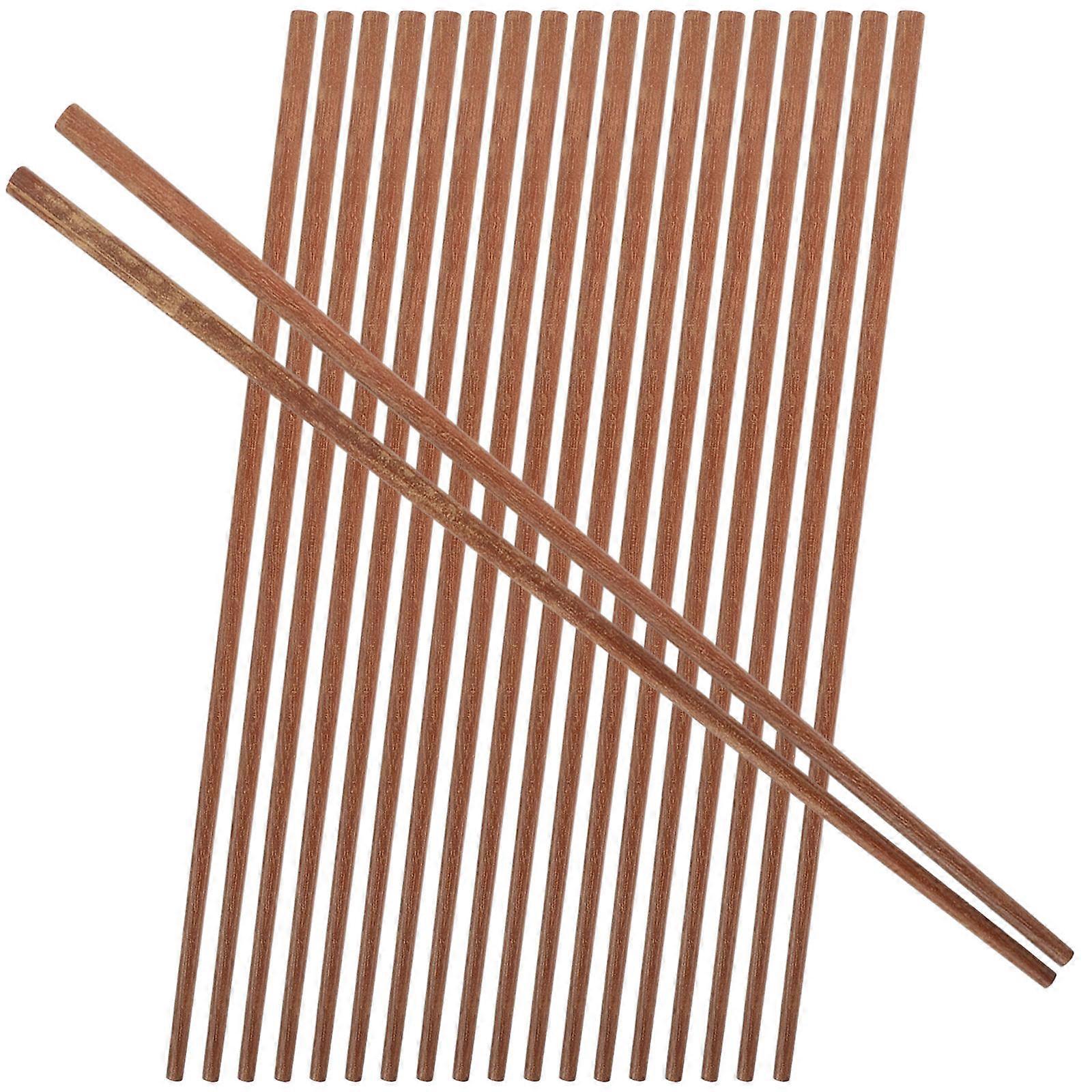 Extra Long Cooking Chopsticks for Decoration with Smooth Lines Light Brown Synthetic Material 10 Pairs