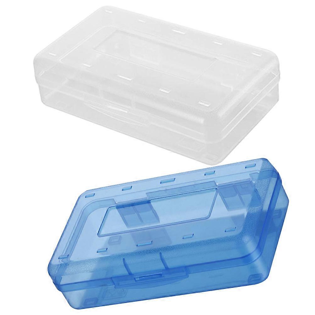 2pcs Lightweight Reusable Plastic Pencil Case Organizer