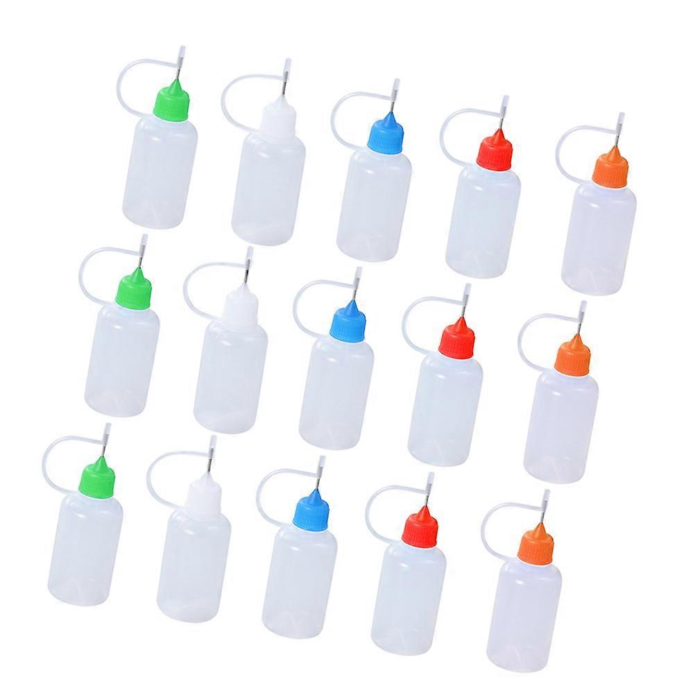 25Pcs Reusable Glue Bottle 30ml For Painting Applications Assorted Color With Precision Applicator For Preventing Spills