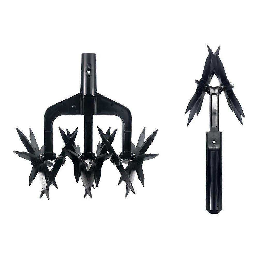 Garden Rotary Cultivator 2-In-1 Aerator Scarifier Removable Heavy-Duty Handheld Tool With Ventilation