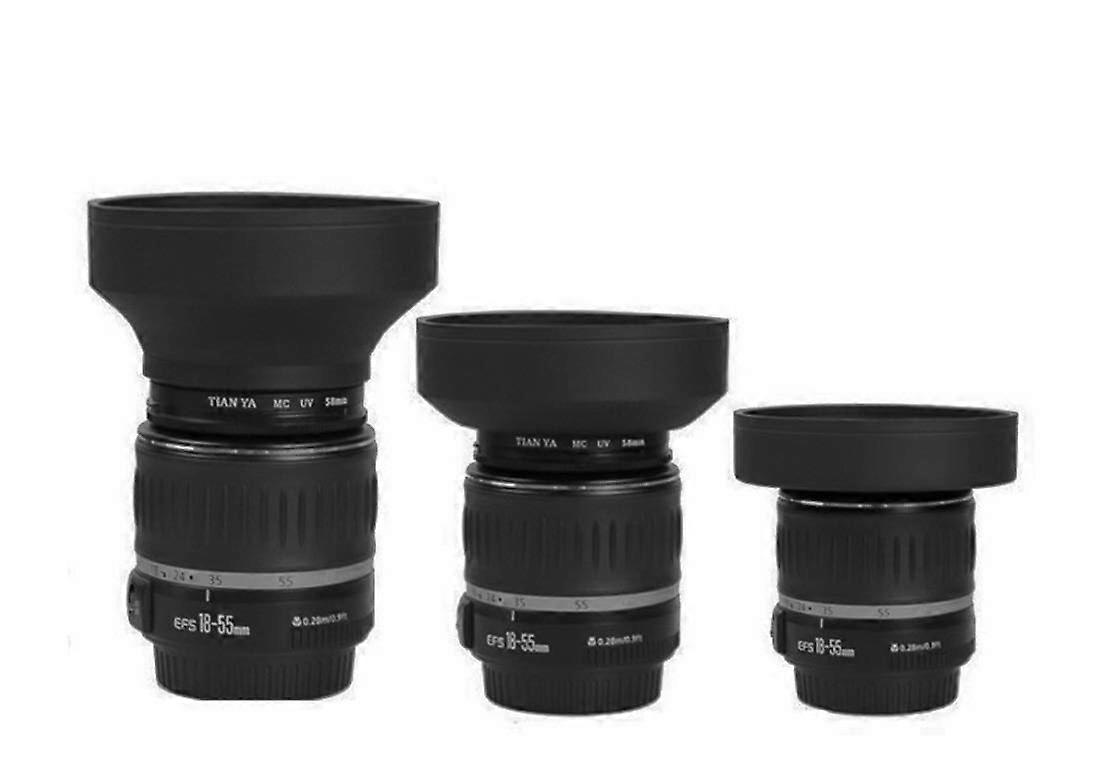 Rubber Lens Hood 52mm for SLR and DSLR Cameras | Compatible with 52mm Lenses, Durable Material, Protects from Glare