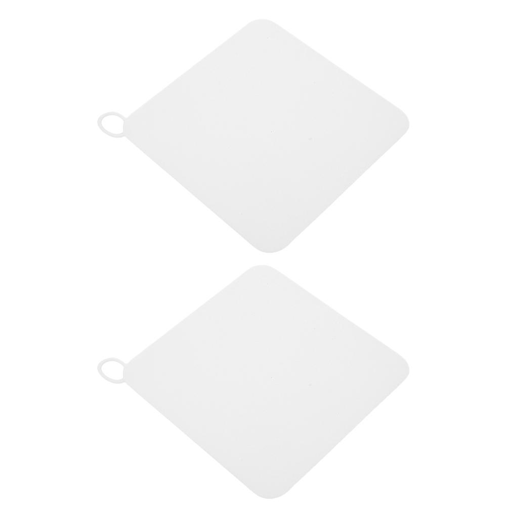 2pcs Durable Silicone Floor Drain Cover for Home Use White Prevent Clogs and Blockage