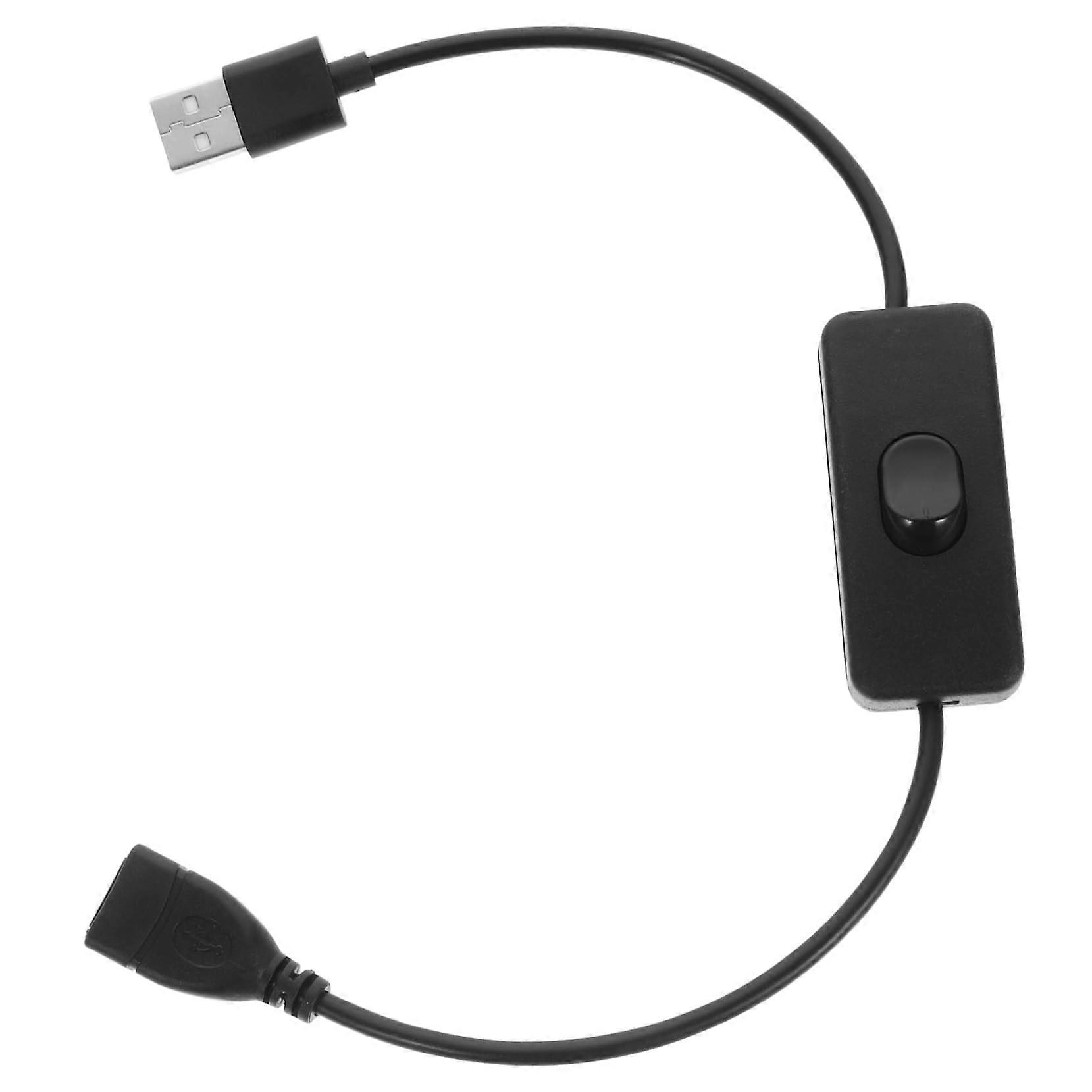 USB Extension Cable 4-Pack with Power Switch, Space-Saving Design for Desk Lamps and Small Appliances, 5ft Length