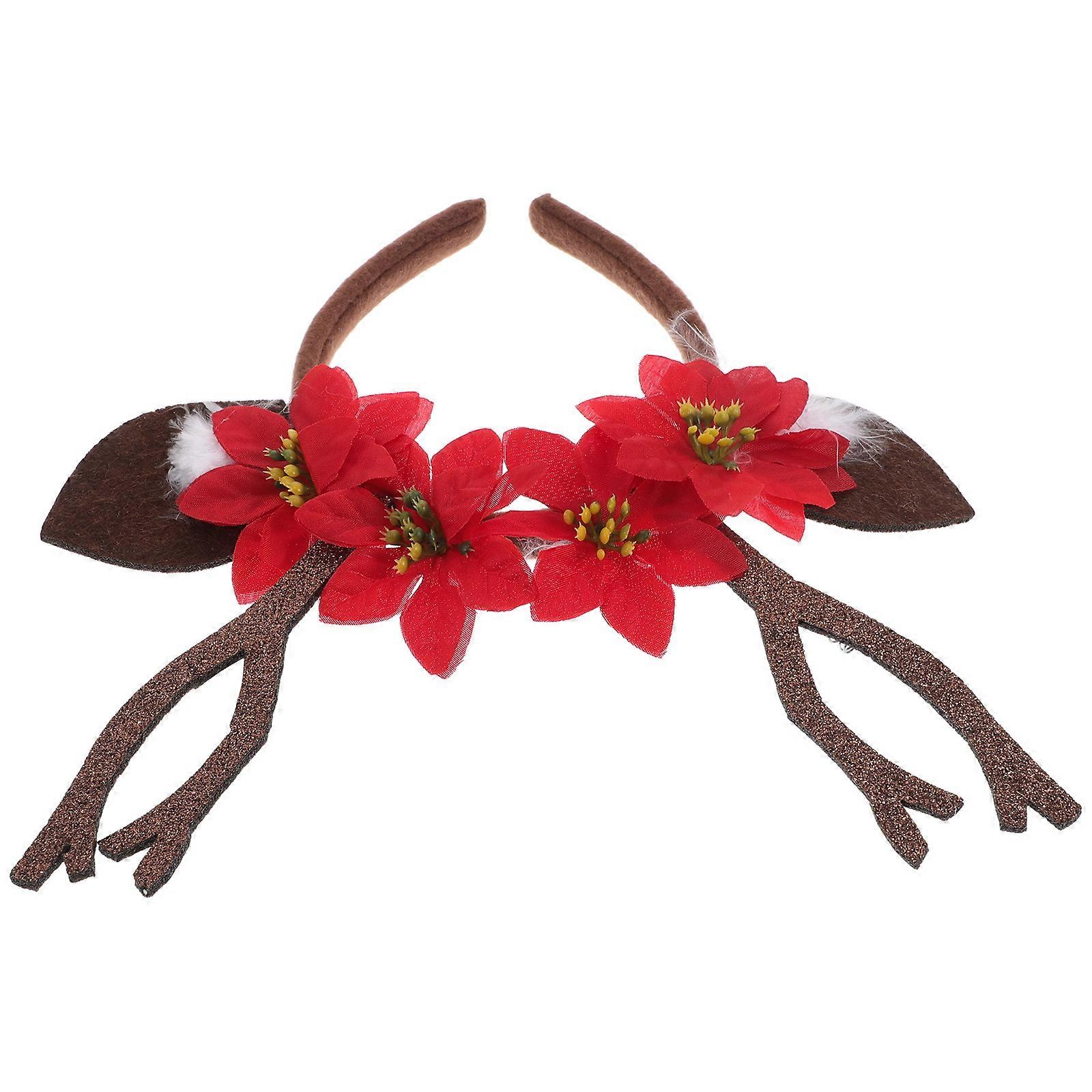 Reindeer Costume Headband For Easter Children Adults 1 Pcs Eyecatching Design Versatile Use Red Color