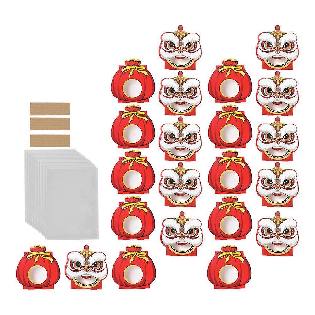 Red Chinese Style Candy Paper Box for Decor and Gift Wrapping Perfect for New Year Parties