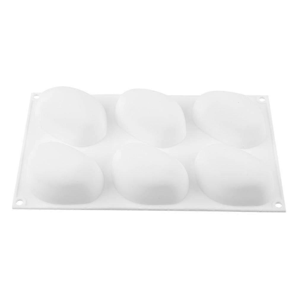 Pebble Stone Shape Cavity White Silicone Mould - Baking Tool for Cake, Mousse & Dessert Creation