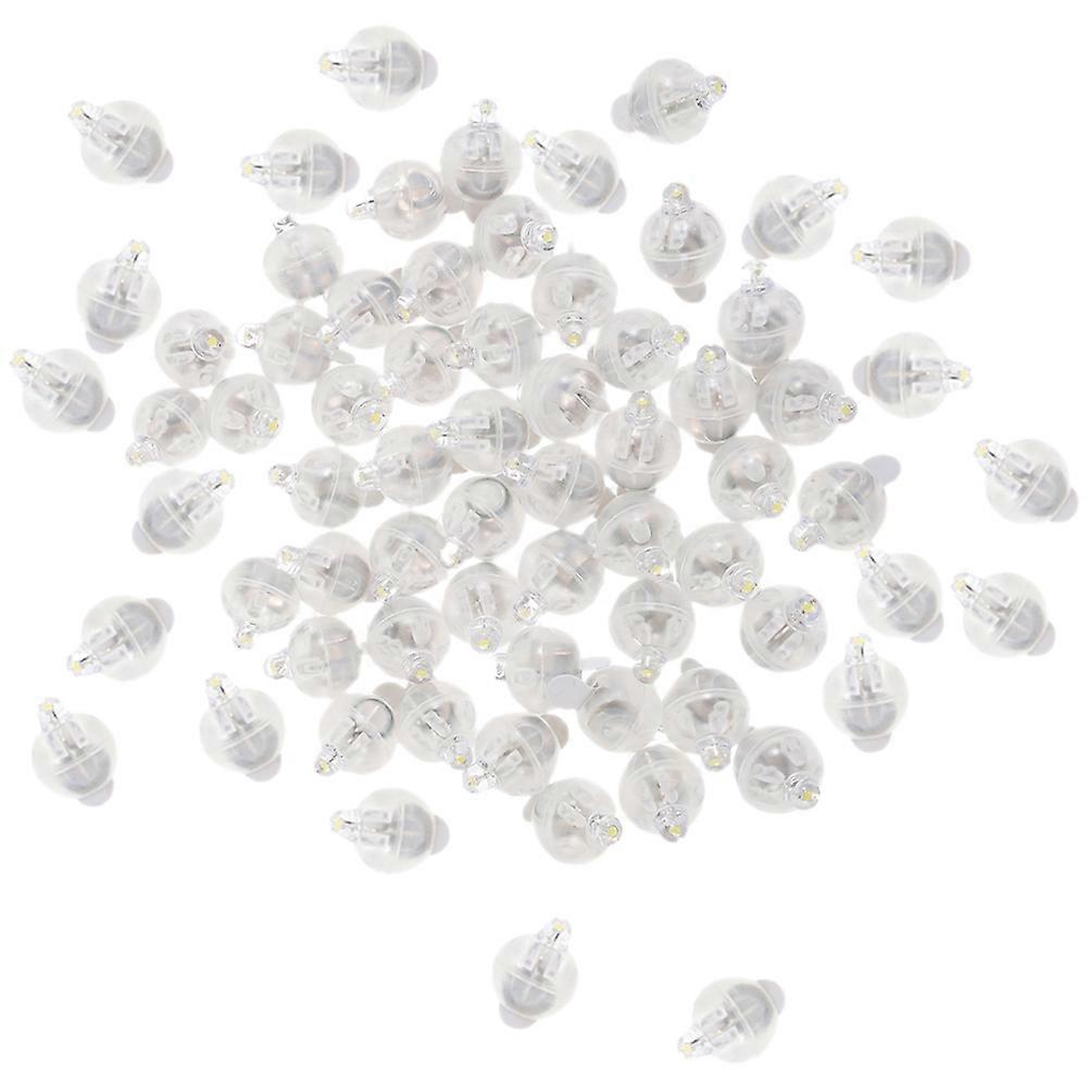 Mini Luminous Lamp 60Pcs White Plastic Round Light Versatile Event Charm for Decor