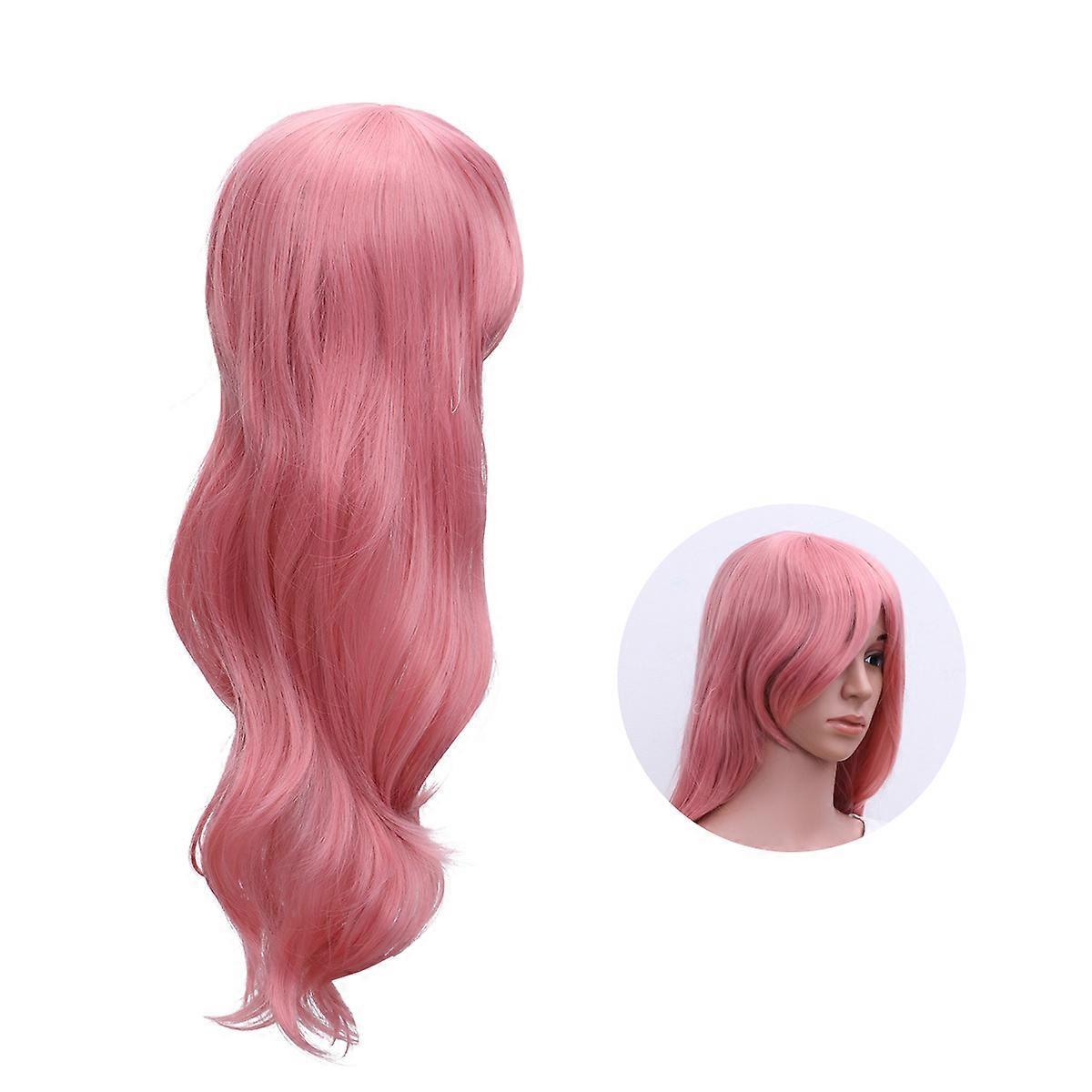 Fancy Dress Wigs Women 1Set Curly Wig Suitable For Stage Performance Halloween Dancing Party Pink