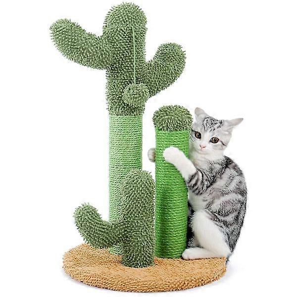 Shxx Cat Scratching Post Cactus Cat Scratcher with 3 Scrapers and Interactive Dangling Ball Pet-a28