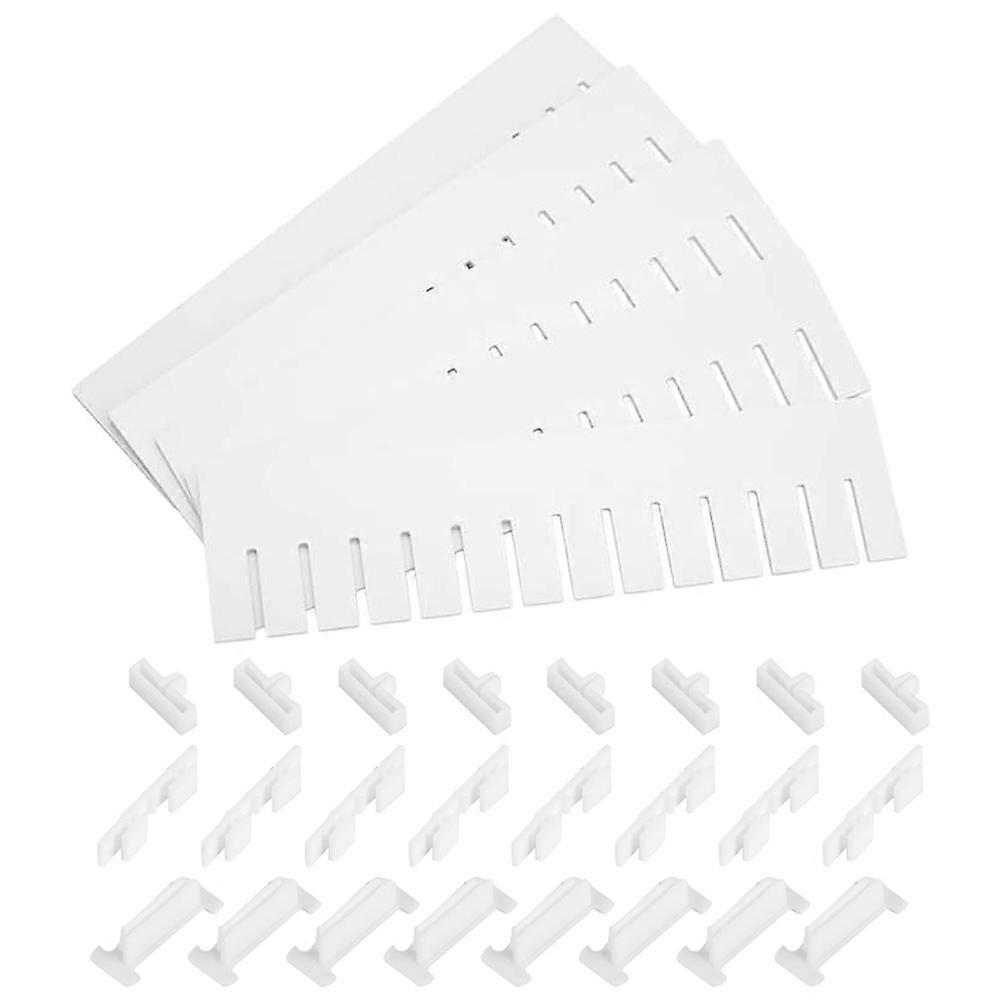 White DIY Adjustable Drawer Dividers for School Storage Box Sock Organizer Set PP 1
