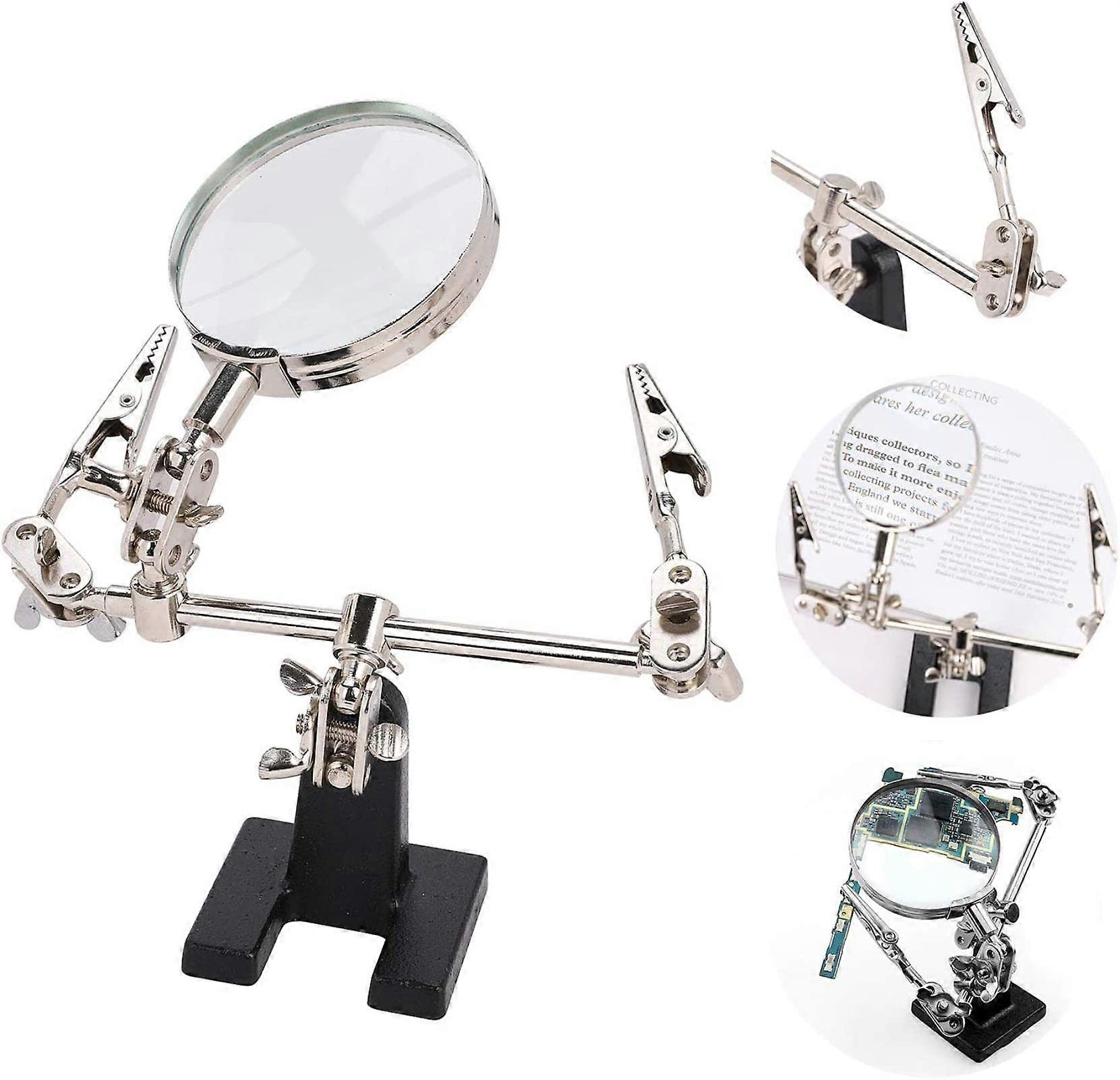 5X Magnifying Glass with Stand, Hands  Magnifier for Desk, Hobbies, Crafts