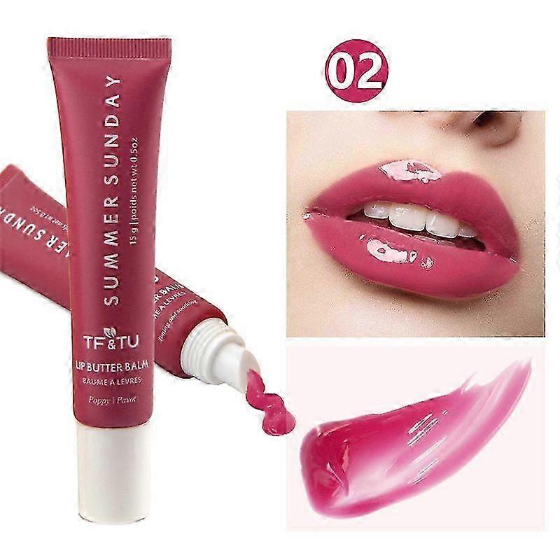 Tinted Lip Butter Balm - Glossy Moisturizing Mini Lip Balm for High Shiny Finish - Shine & Hydration