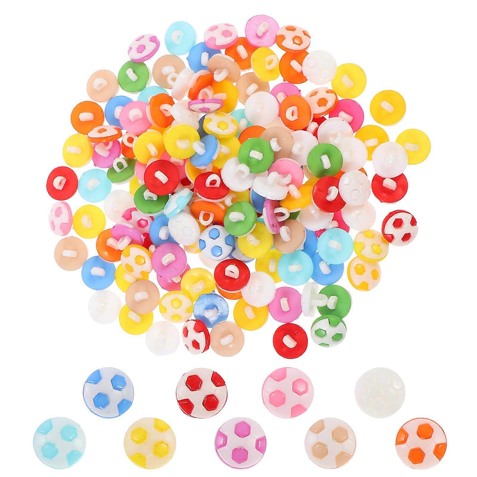 150Pcs Multi Colored Football Shape Resin Buttons Suitable For DIY Projects Home Sewing Knitting And Crafting Tasks