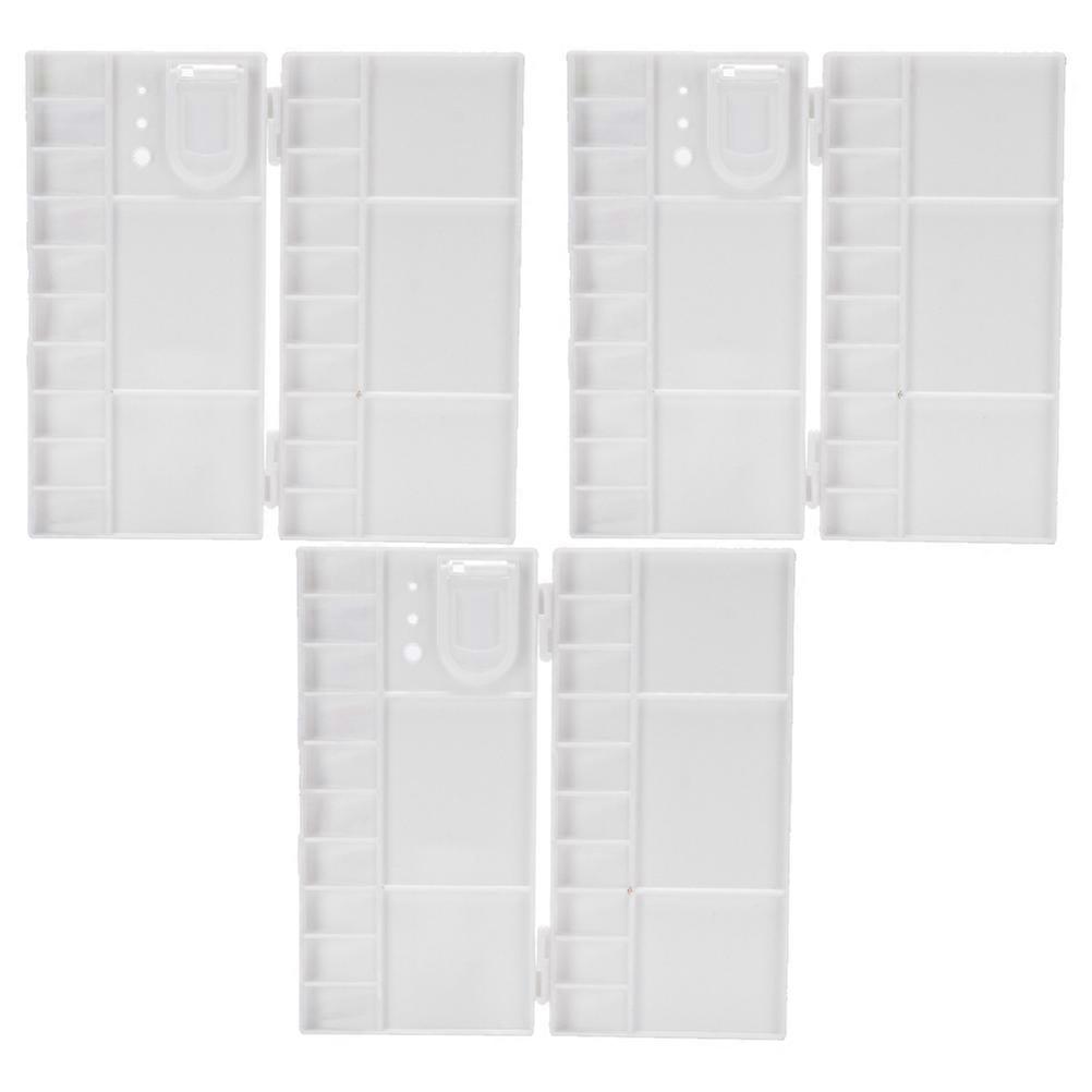 Folding Paint Tray 3Pcs Travel Watercolor Paint Box for On-the-Go Art Creation 1X20.2X20.2CM Smooth Surface