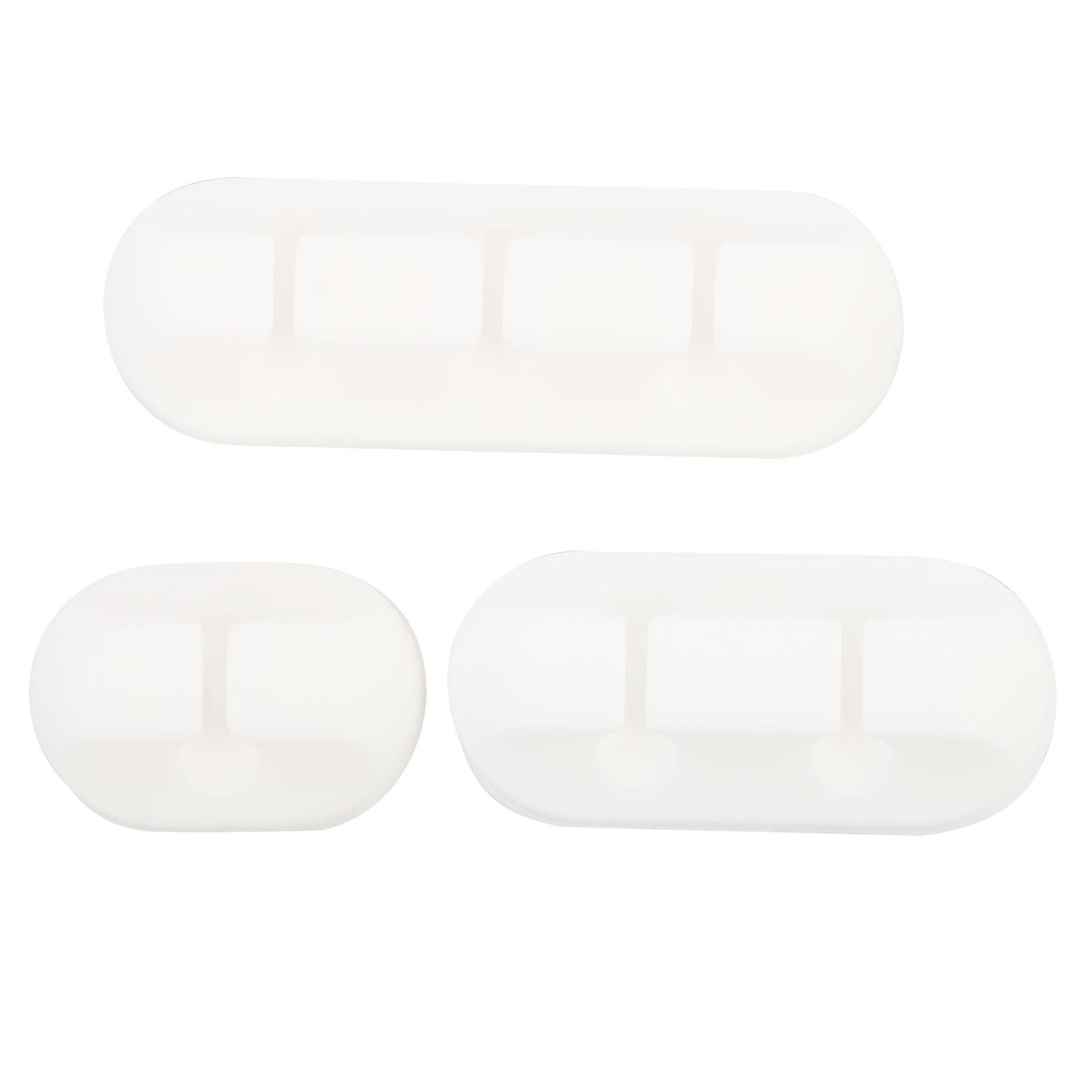 Self-adhesive Wire Retainers 1 Set Silicone Cable Clips Intended For Cables and Pens White 3Pcs