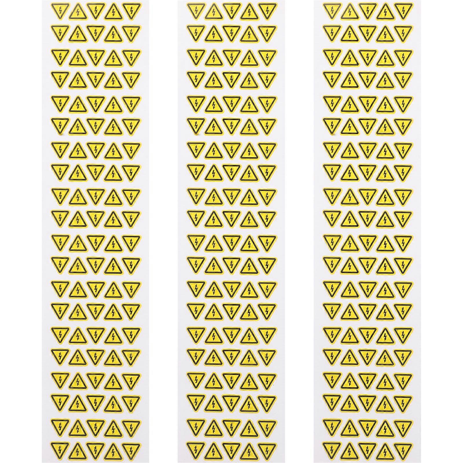 Electric Shocks Warning Sticker Yellow Triangle Safety Label for Homes, Offices & Industrial Use to Prevent Electrical Hazards