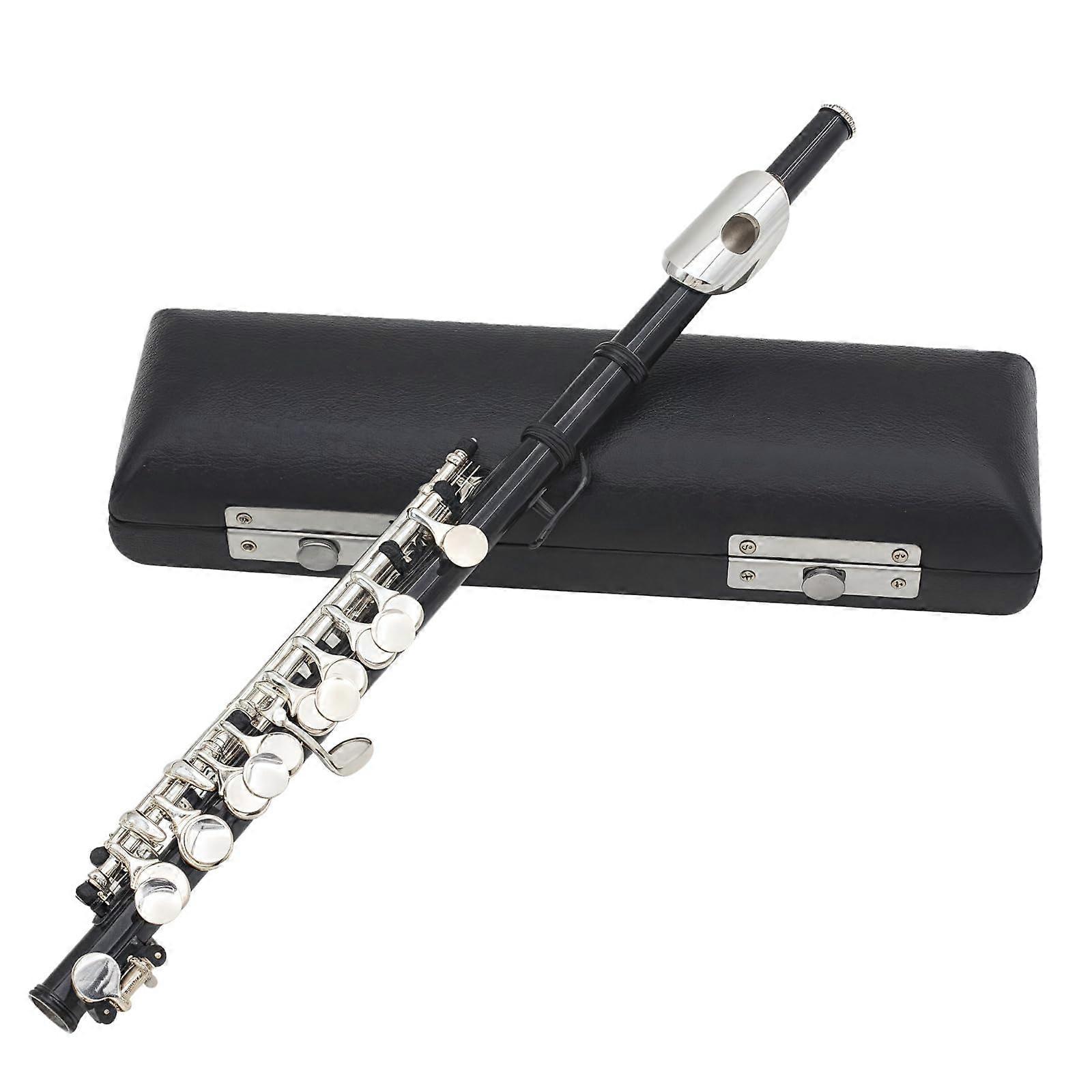 16hole piccolo, Ekey, Cmelody for beginners, includes protective case and maintenance accessories for music education.