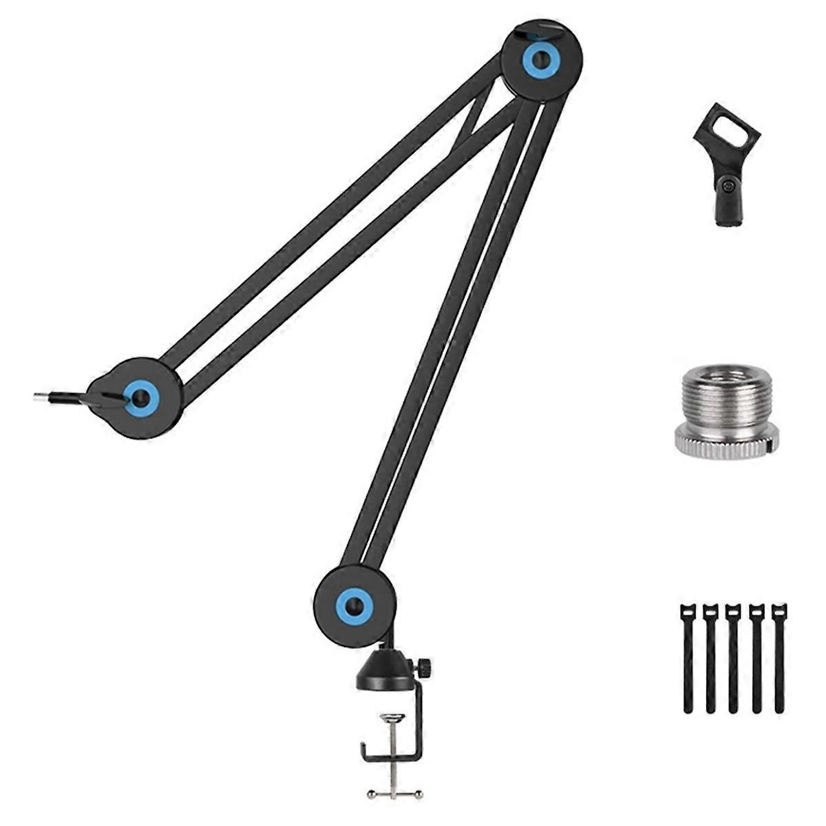Desk Mic Stand Universal Microphone Long Arm Stand Load Bearing Bracket with 5/8 Conversion Screw 3