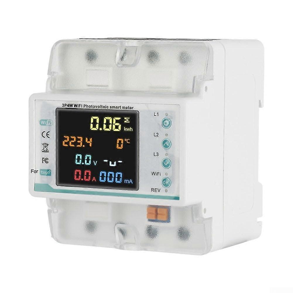 Smart 3 Phase Meter with WiFi Connectivity and Surge Protection for Tuya 100A