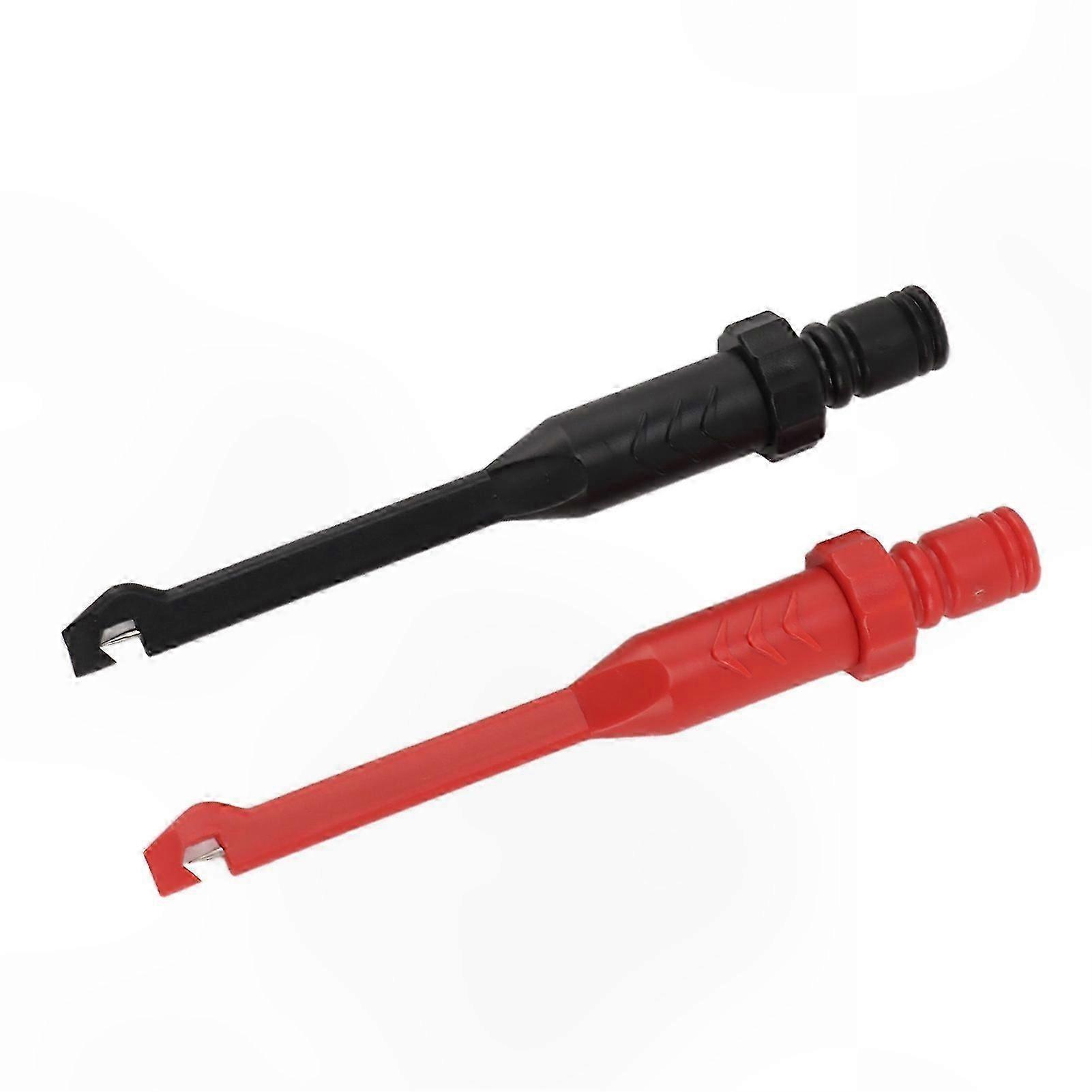 2-Pack Insulated Piercing Probes with 4mm Banana Sockets for Circuit Testing Red Black