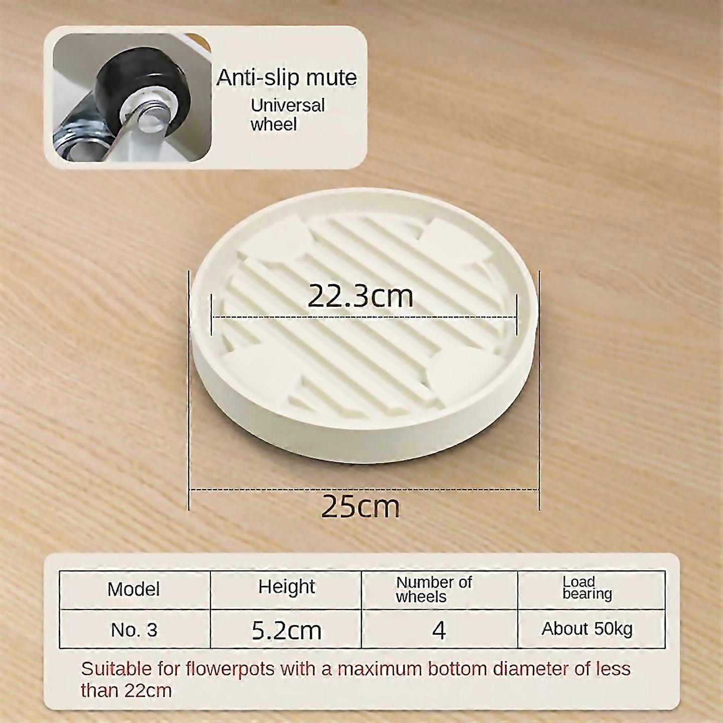 For round movable flowerpot tray with wheel