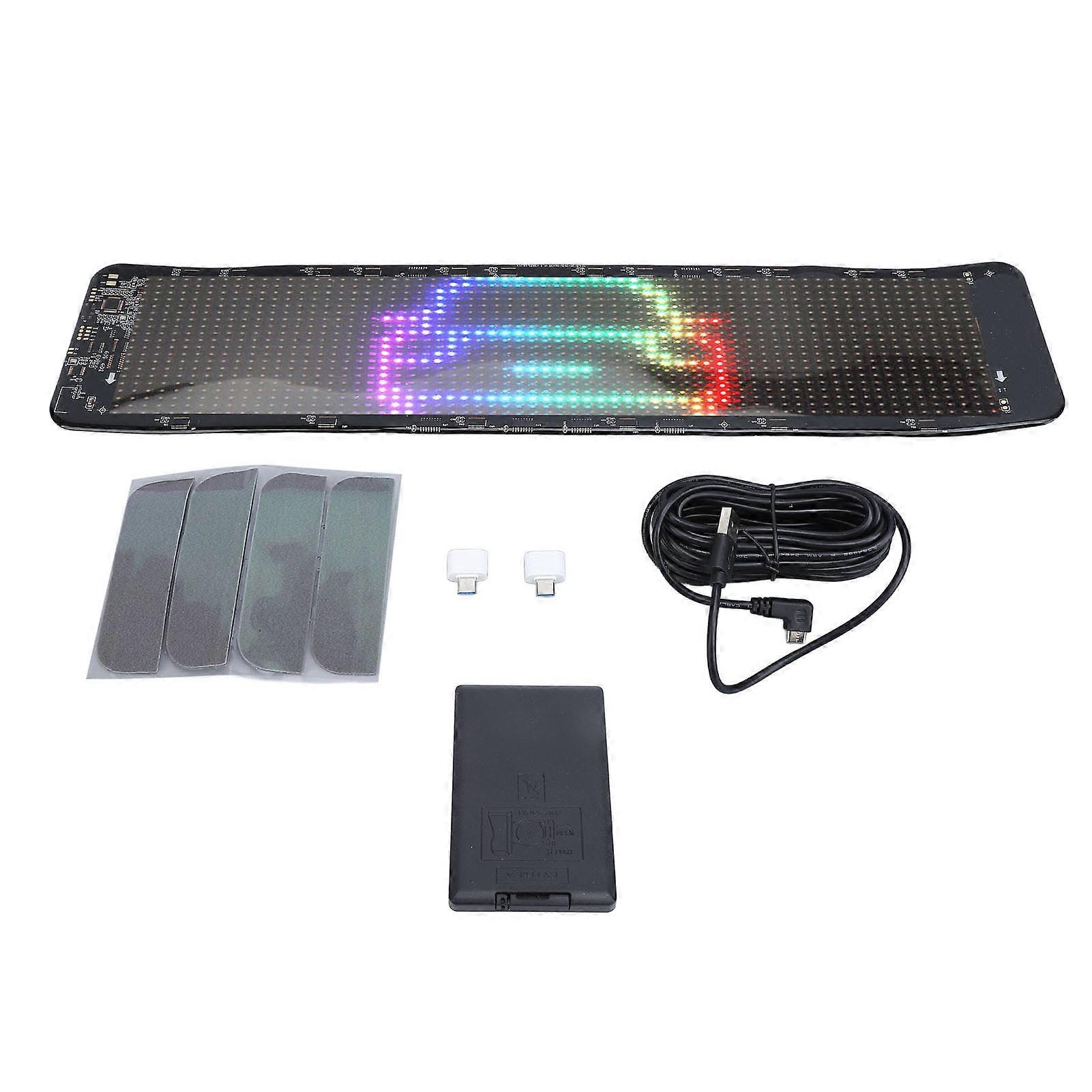 Flexible LED Scrolling Sign Bluetooth Control Custom Text Pattern for Car RV Yacht USB 5V