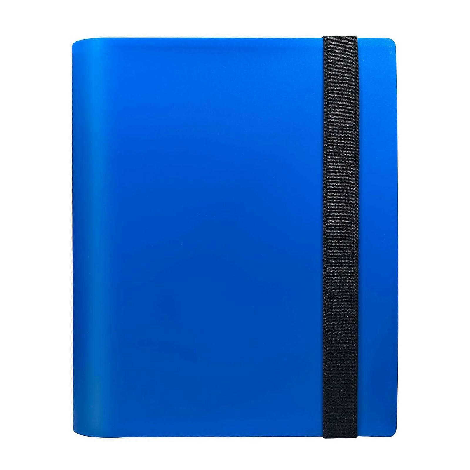 Portable Trading Card Binder Trading Card Collection Notebook 9 Pocket Game Card Storage Holder Light Blue