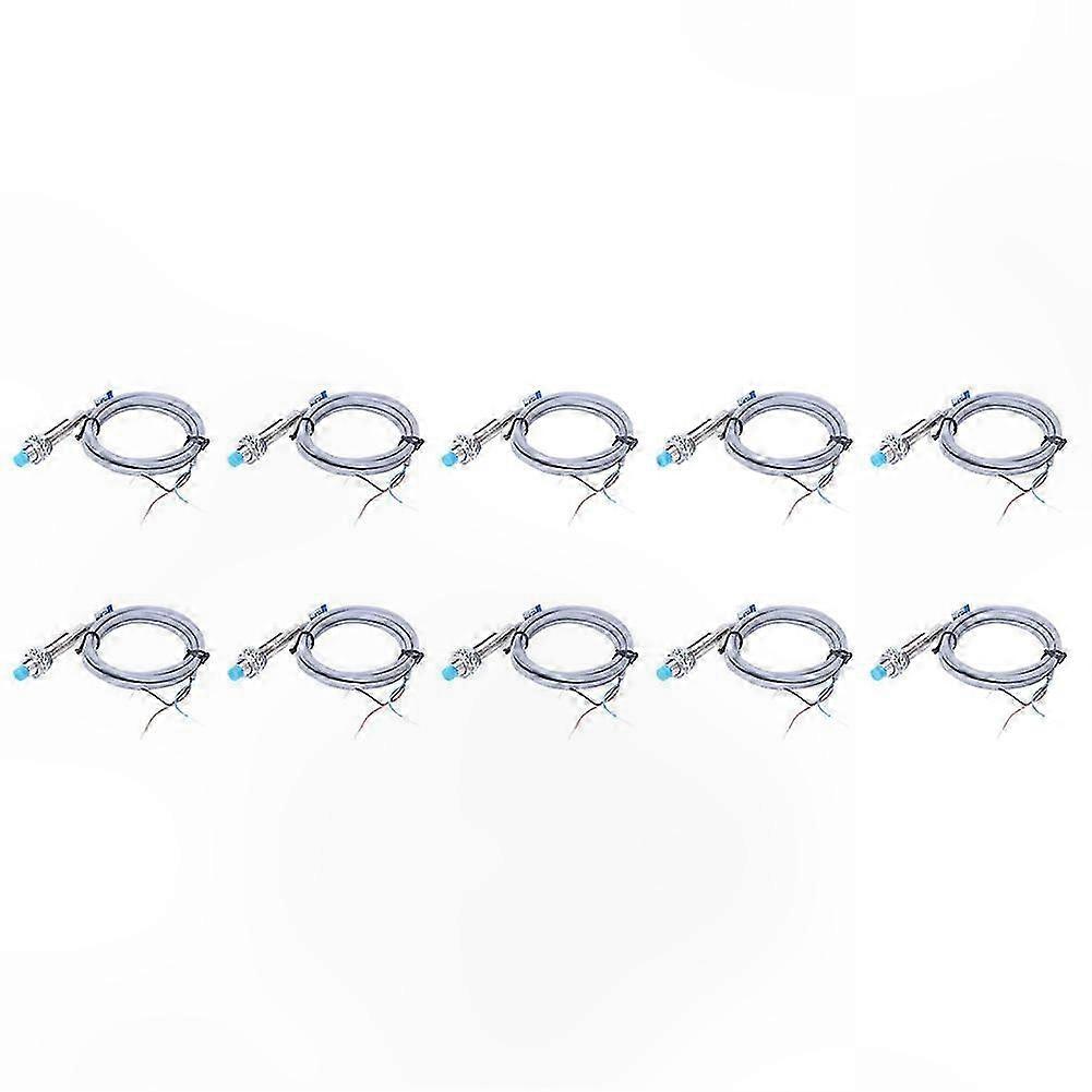 10Pcs LJ8A3-2 Z M8 3-Wire PNP NO Inductive Proximity Sensor Switch DC