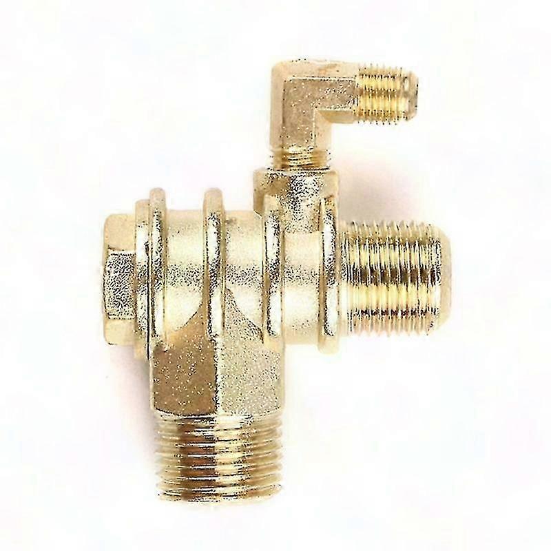3-Way Brass Check Valve for Air Compressor - Heavy Duty Metal Connector Tool