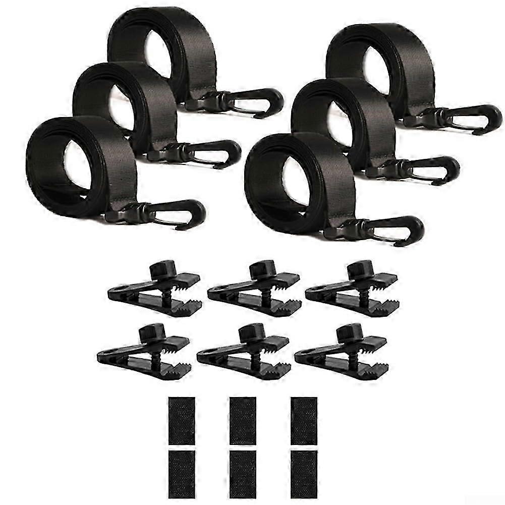 Efficient Pool Solar Cover Fastening Kit with Nylon Straps and Secure Clips for Above Ground Pools