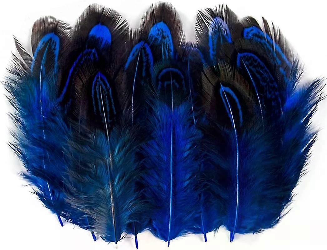 50 Pcs Safira Azul Faisão Penas, 2-3 Polegadas para Artesanato Grampo de Cabelo DIY Projetos