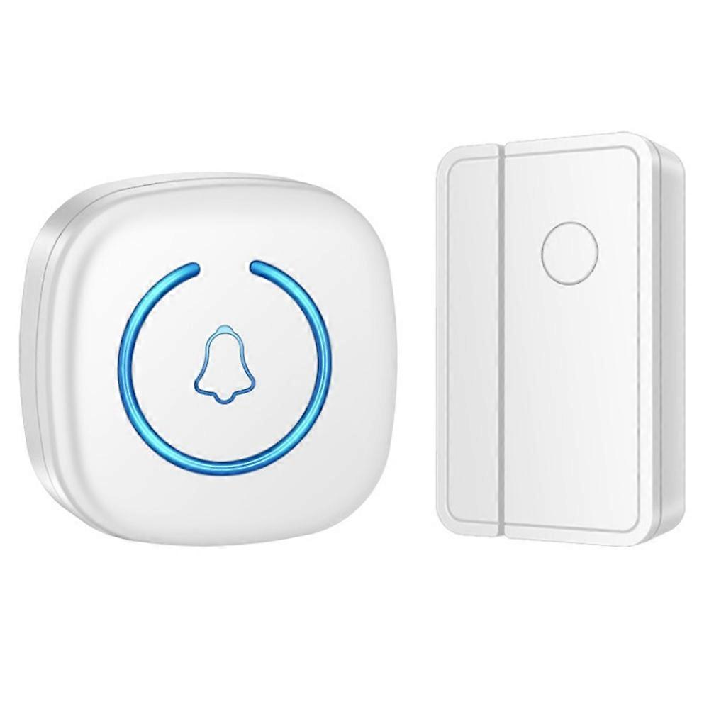 M8 Commercial Wireless Door Magnet Sensor Chime Welcome Visitor Alert with 1 Transmitter+1 Receiver
