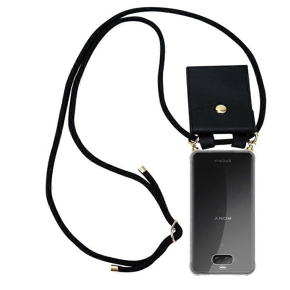 Mobile Phone Chain for Sony Xperia 10 PLUS Silicone Protective Case - Cord with Golden Elements